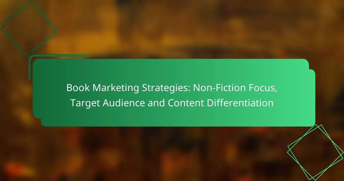 Book Marketing Strategies: Non-Fiction Focus, Target Audience and Content Differentiation