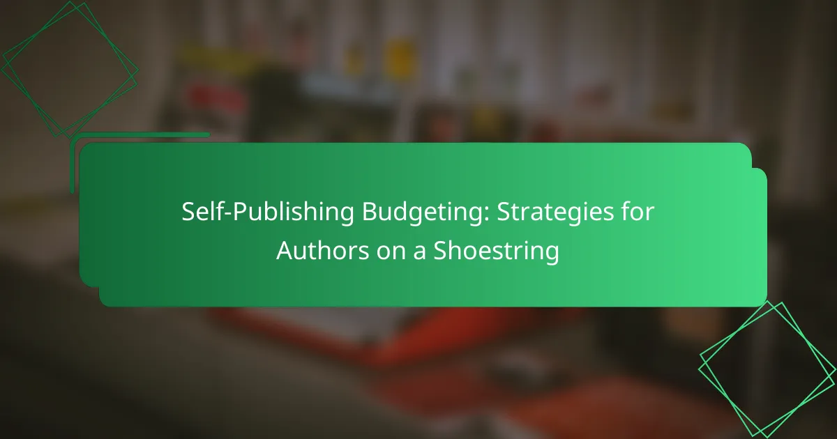 Self-Publishing Budgeting: Strategies for Authors on a Shoestring