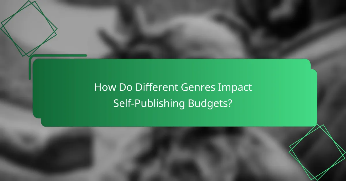How Do Different Genres Impact Self-Publishing Budgets?