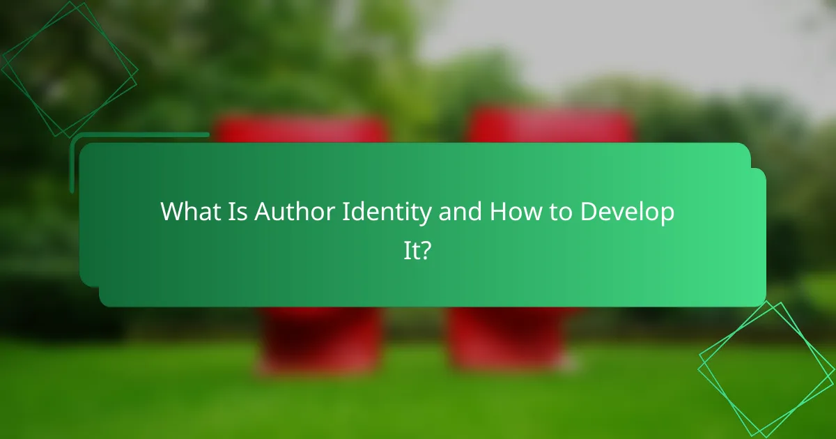 What Is Author Identity and How to Develop It?